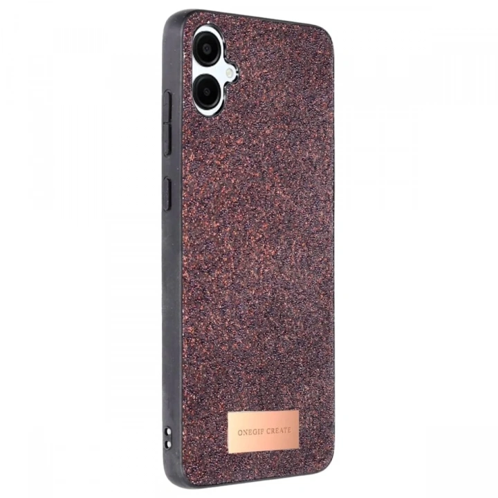 Mey İthalat®  Samsung Galaxy A06 Bright Simli Kapak - Derin Mor
