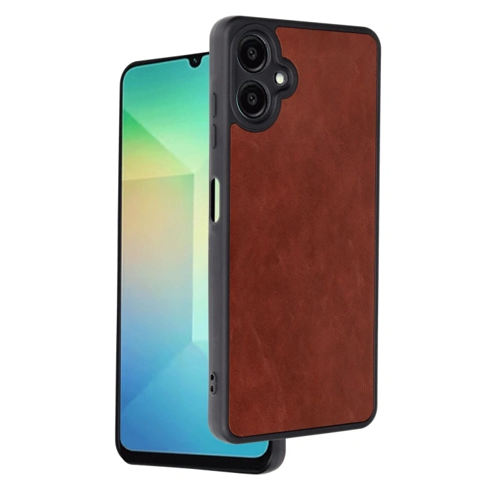 Mey İthalat®  Samsung Galaxy A06 Kılıf Aras Deri Kapak - Bordo