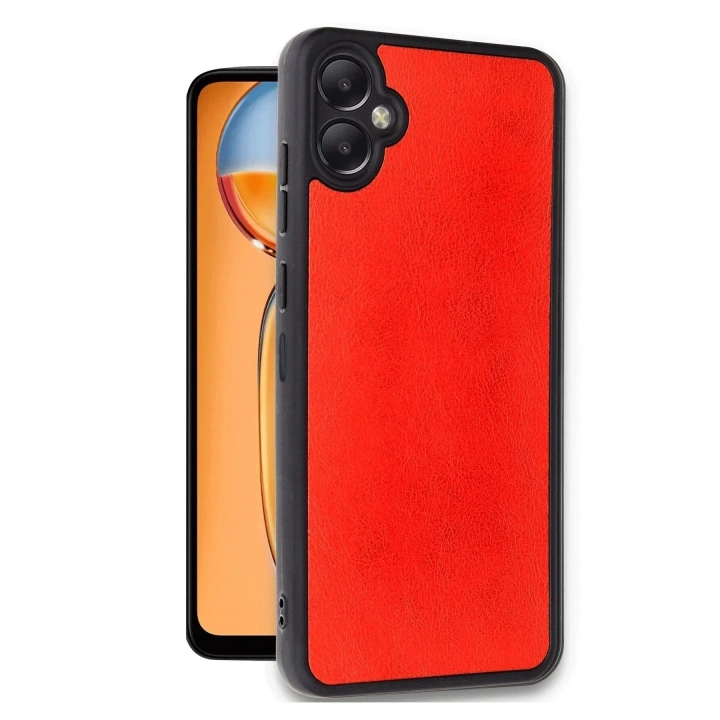 Mey İthalat®  Samsung Galaxy A06 Kılıf Aras Deri Kapak - Kırmızı