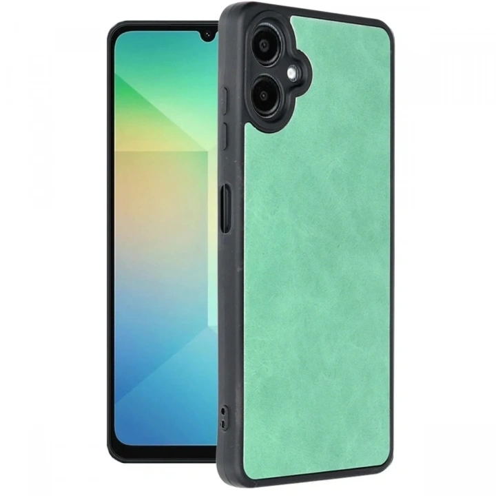Mey İthalat®  Samsung Galaxy A06 Kılıf Aras Deri Kapak - Koyu Yeşil