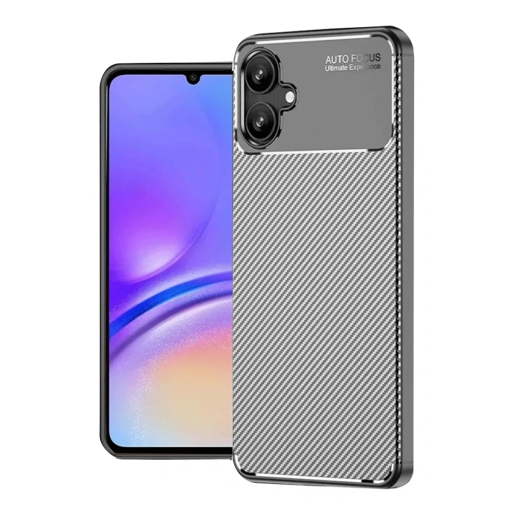 Mey İthalat®  Samsung Galaxy A06 Kılıf Auto Focus Karbon Kapak - Gri