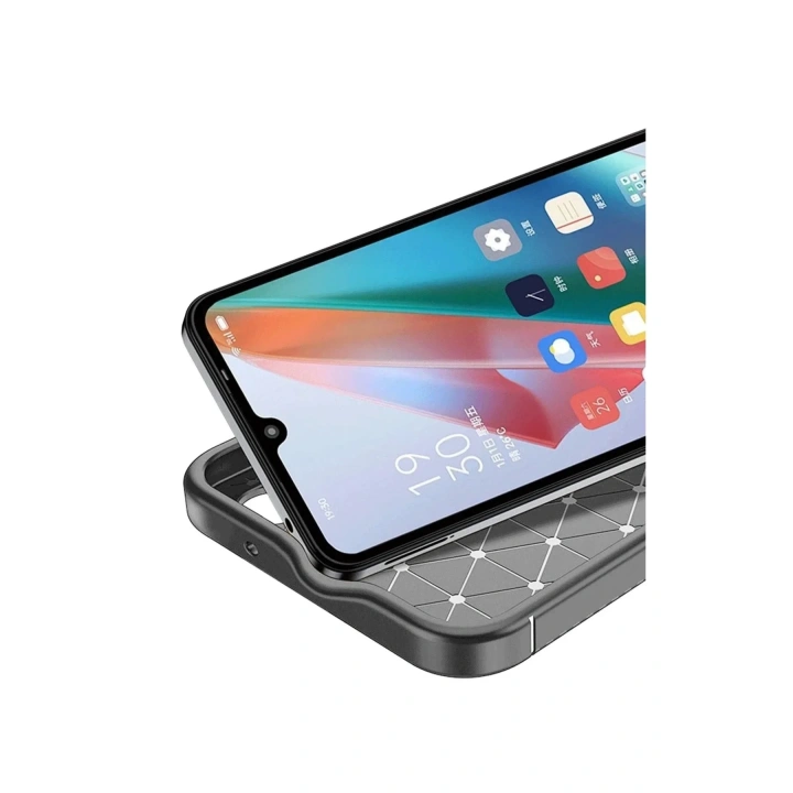 Mey İthalat®  Samsung Galaxy A06 Kılıf Auto Focus Karbon Kapak - Gri