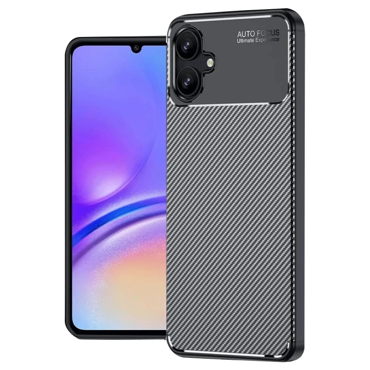 Mey İthalat®  Samsung Galaxy A06 Kılıf Auto Focus Karbon Kapak - Siyah