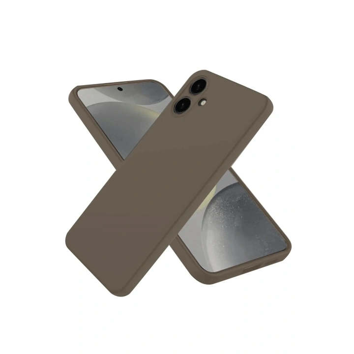 Mey İthalat®  Samsung Galaxy A06 Kılıf First Silikon - Kahverengi