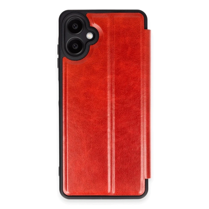 Mey İthalat®  Samsung Galaxy A06 Kılıf Flip Cover - Kırmızı