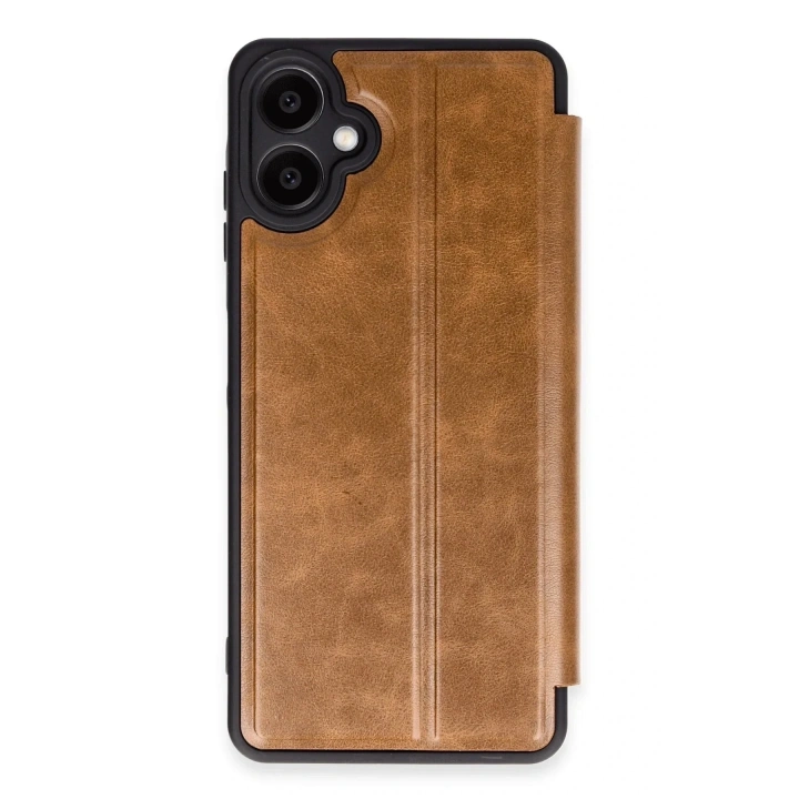 Mey İthalat®  Samsung Galaxy A06 Kılıf Flip Cover - Taba