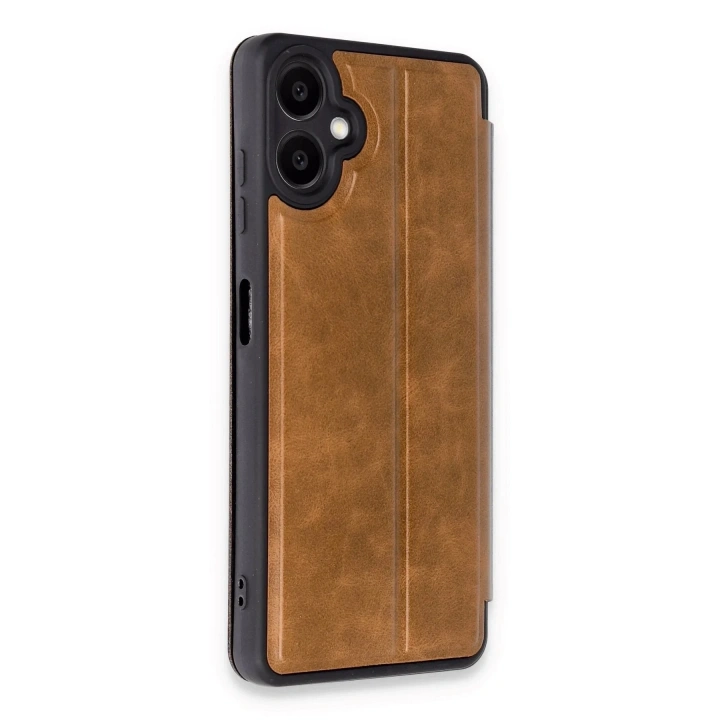 Mey İthalat®  Samsung Galaxy A06 Kılıf Flip Cover - Taba