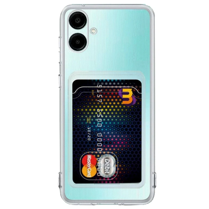 Mey İthalat®  Samsung Galaxy A06 Kılıf Kart Şeffaf Silikon - Şeffaf