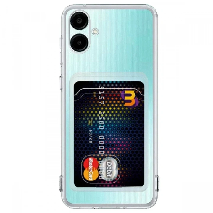 Mey İthalat®  Samsung Galaxy A06 Kılıf Kart Şeffaf Silikon - Şeffaf