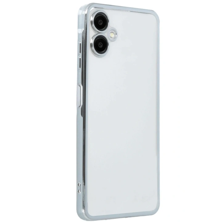 Mey İthalat®  Samsung Galaxy A06 Kılıf  Lensli Silikon - Gümüş