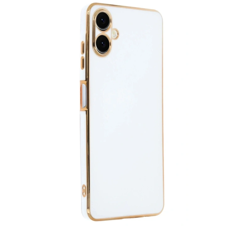 Mey İthalat®  Samsung Galaxy A06 Kılıf Volet Silikon - Beyaz
