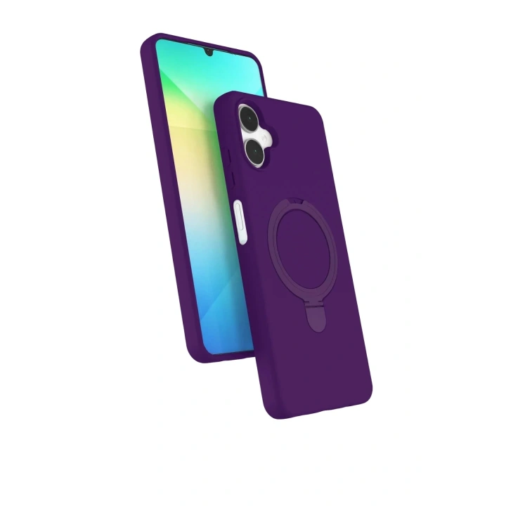 Mey İthalat®  Samsung Galaxy A06 Regal Magsafe Standlı Kapak - Derin Mor