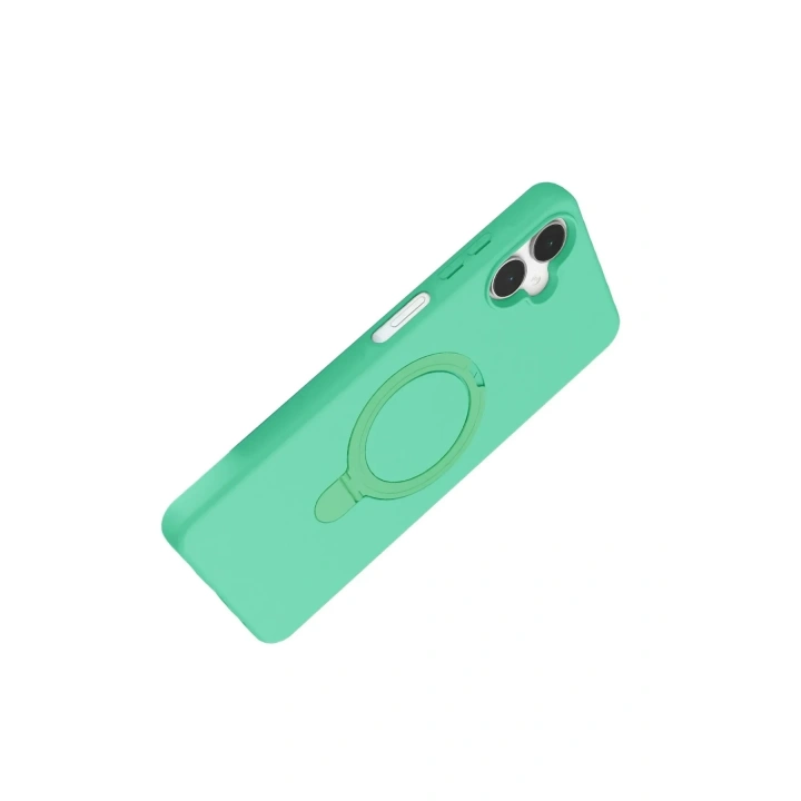 Mey İthalat®  Samsung Galaxy A06 Regal Magsafe Standlı Kapak - Yeşil