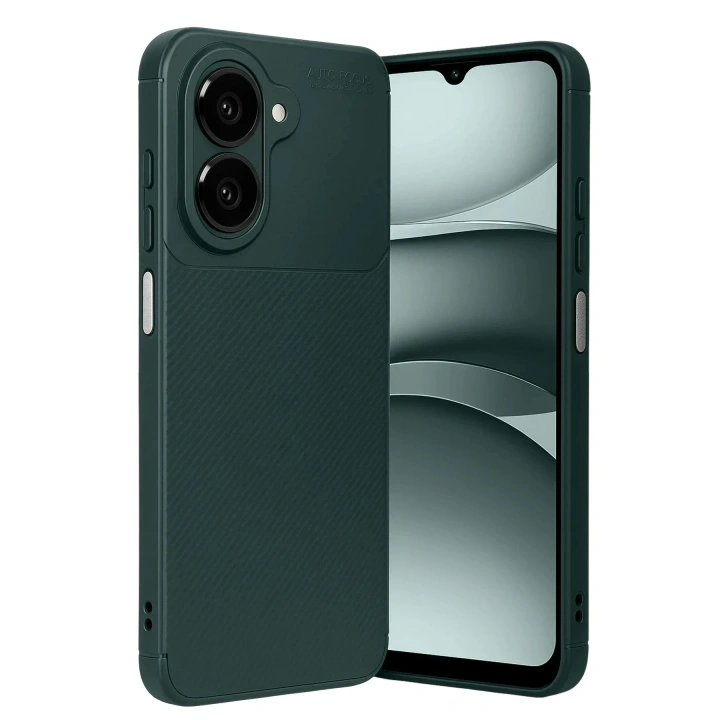 Mey İthalat®  Samsung Galaxy A07 4G Auto Focus Karbon Kapak - Koyu Yeşil