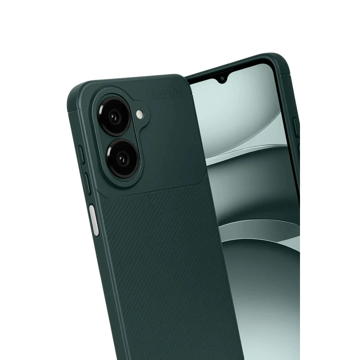 Mey İthalat®  Samsung Galaxy A07 4G Auto Focus Karbon Kapak - Koyu Yeşil