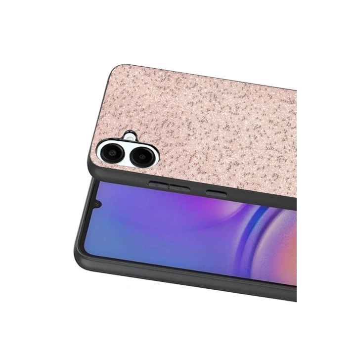 Mey İthalat®  Samsung Galaxy A07 4G Bright Simli Kapak - Pembe