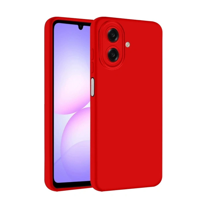 Mey İthalat®  Samsung Galaxy A07 4G First Silikon - Kırmızı