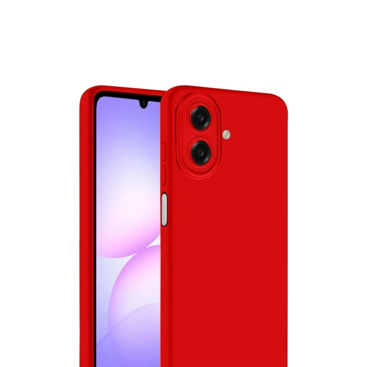 Mey İthalat®  Samsung Galaxy A07 4G First Silikon - Kırmızı