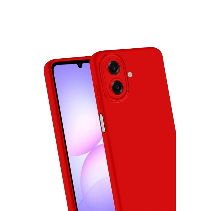 Mey İthalat®  Samsung Galaxy A07 4G First Silikon - Kırmızı