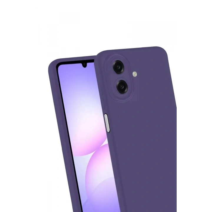 Mey İthalat®  Samsung Galaxy A07 4G First Silikon - Mürdüm