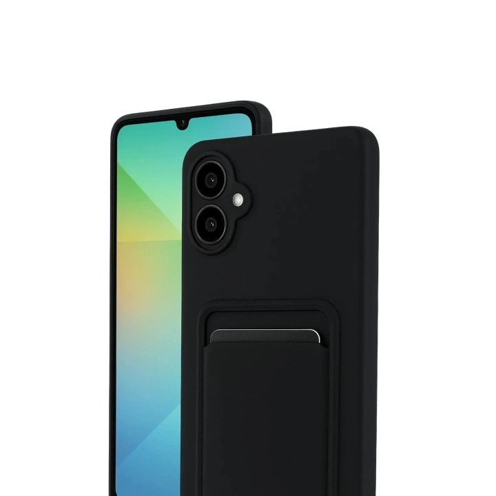 Mey İthalat®  Samsung Galaxy A07 4G Kelvin Kartvizitli Silikon - Siyah
