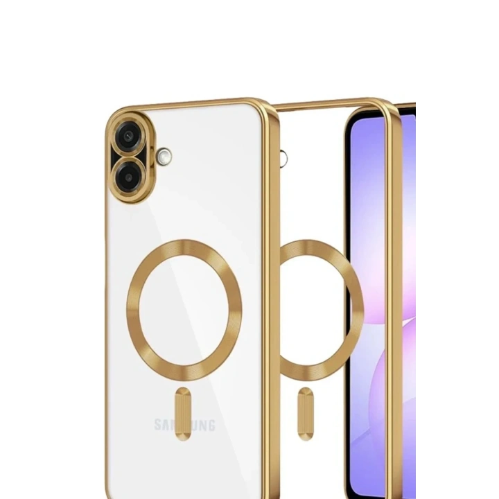 Mey İthalat®  Samsung Galaxy A07 4G Kross Magneticsafe Kapak - Gold