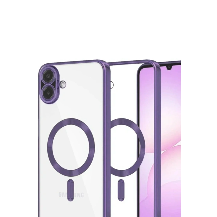 Mey İthalat®  Samsung Galaxy A07 4G Kross Magneticsafe Kapak - Mor