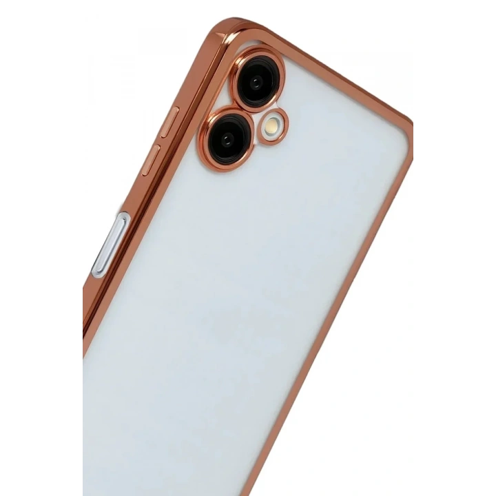 Mey İthalat®  Samsung Galaxy A07 4G  Lensli Silikon - Çöl Titanyum
