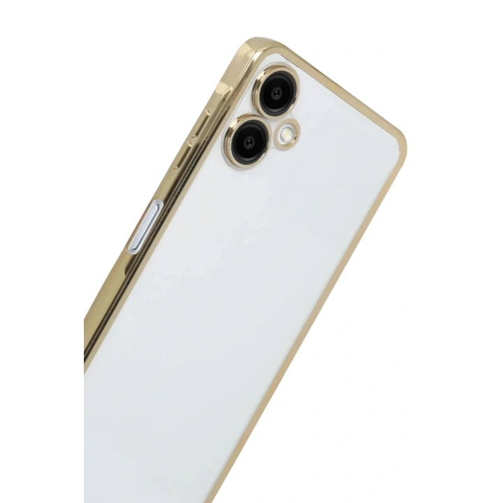 Mey İthalat®  Samsung Galaxy A07 4G  Lensli Silikon - Gold