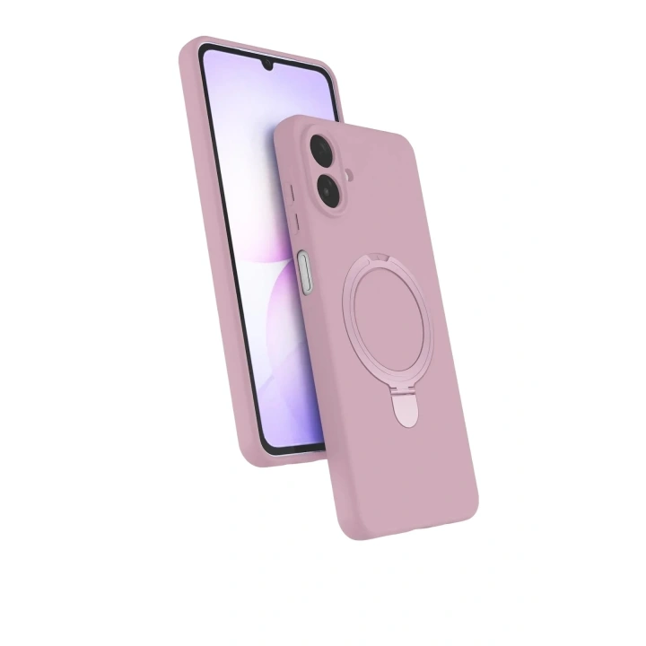 Mey İthalat®  Samsung Galaxy A07 4G Regal Magsafe Standlı Kapak - Açık Pembe