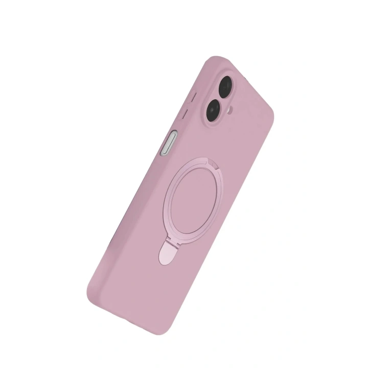 Mey İthalat®  Samsung Galaxy A07 4G Regal Magsafe Standlı Kapak - Açık Pembe