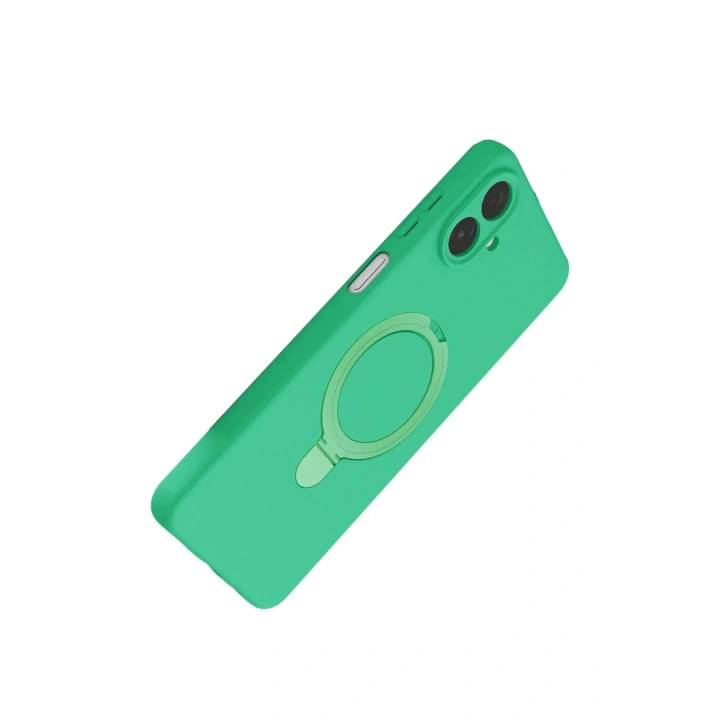 Mey İthalat®  Samsung Galaxy A07 4G Regal Magsafe Standlı Kapak - Yeşil