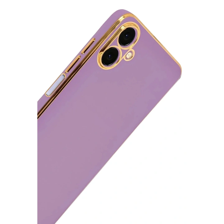 Mey İthalat®  Samsung Galaxy A07 4G Volet Silikon - Mor