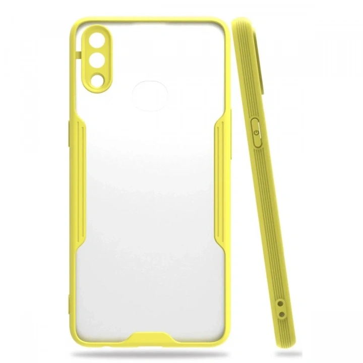 Mey İthalat®  Samsung Galaxy A10S Kılıf Platin Silikon - Sarı