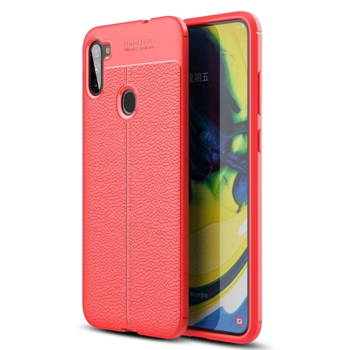 Mey İthalat®  Samsung Galaxy A11 Kılıf Auto Focus Kapak - Kırmızı