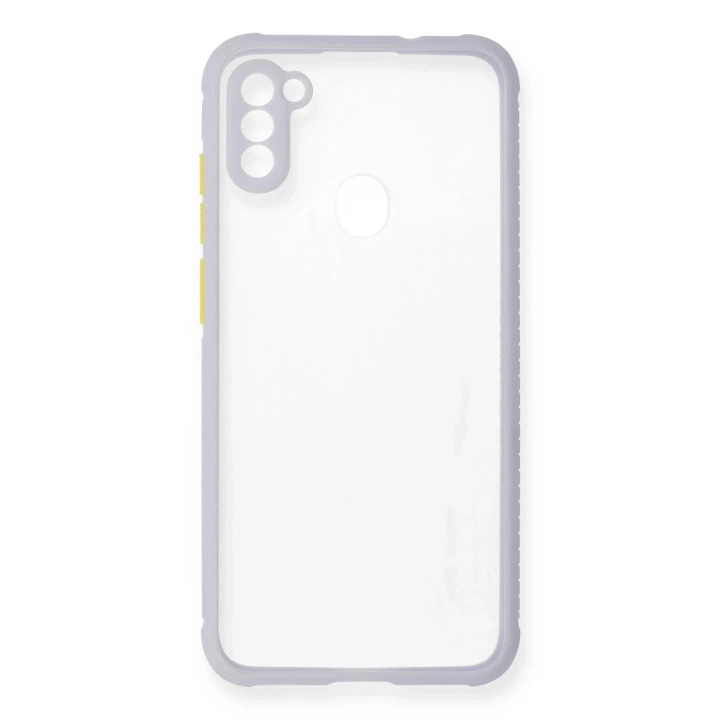 Mey İthalat®  Samsung Galaxy A11 Kılıf Miami Şeffaf Silikon - Lila