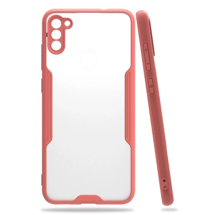 Mey İthalat®  Samsung Galaxy A11 Kılıf Platin Silikon - Pembe