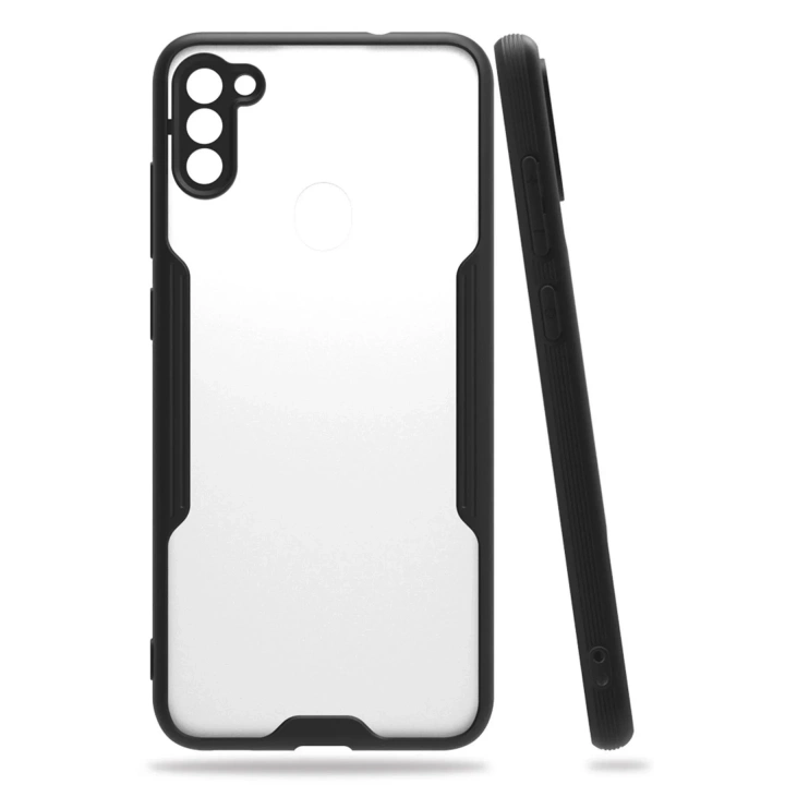 Mey İthalat®  Samsung Galaxy A11 Kılıf Platin Silikon - Siyah