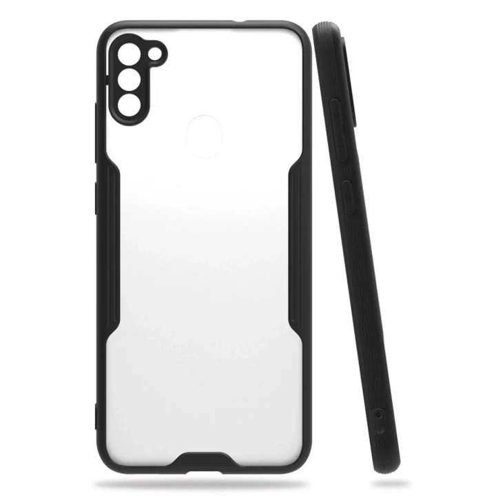 Mey İthalat®  Samsung Galaxy A11 Kılıf Platin Silikon - Siyah