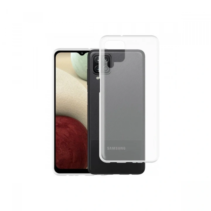 Mey İthalat®  Samsung Galaxy A12 Kılıf Lüx Şeffaf Silikon