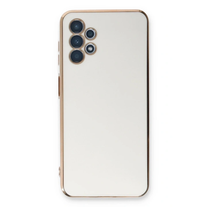 Mey İthalat®  Samsung Galaxy A13 4G Kılıf Volet Silikon - Beyaz