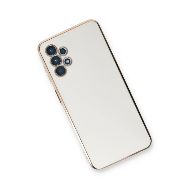 Mey İthalat®  Samsung Galaxy A13 4G Kılıf Volet Silikon - Beyaz
