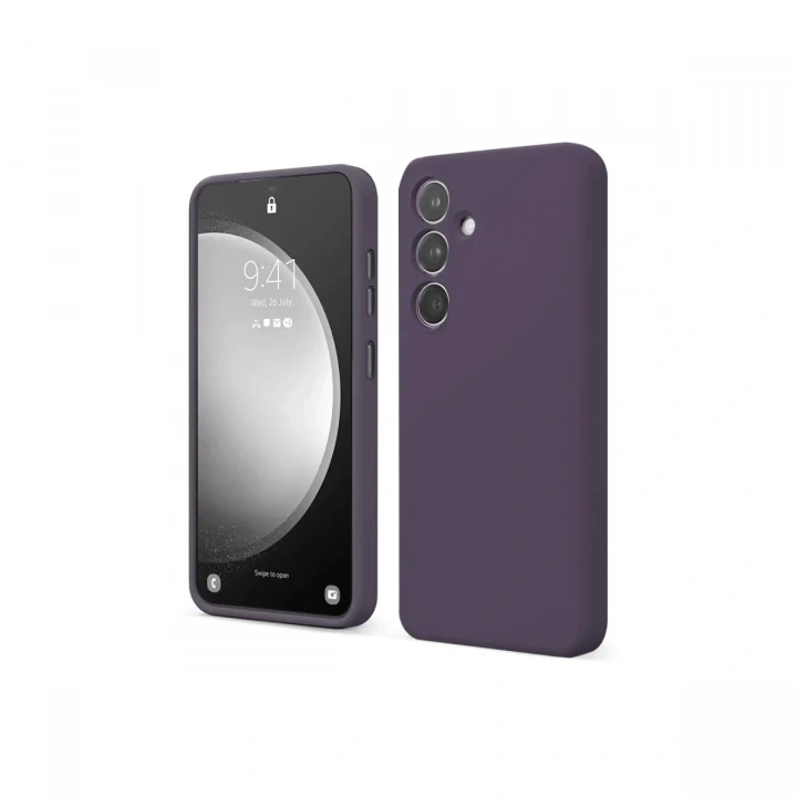 Mey İthalat®  Samsung Galaxy A14 4G Kılıf First Silikon - Mor