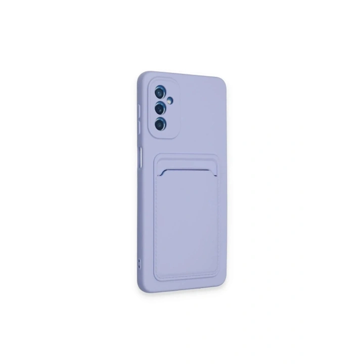 Mey İthalat®  Samsung Galaxy A14 4G Kılıf Kelvin Kartvizitli Silikon - Lila