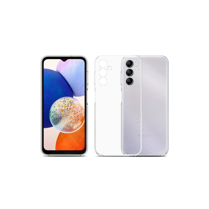 Mey İthalat®  Samsung Galaxy A14 4G Kılıf Lüx Şeffaf Silikon