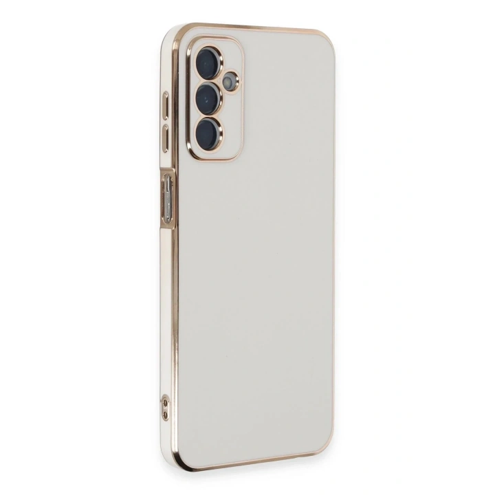 Mey İthalat®  Samsung Galaxy A14 4G Kılıf Volet Silikon - Beyaz