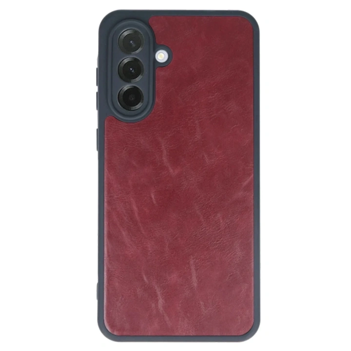 Mey İthalat®  Samsung Galaxy A15 4G Kılıf Aras Deri Kapak - Bordo
