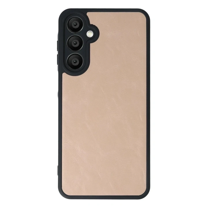 Mey İthalat®  Samsung Galaxy A15 4G Kılıf Aras Deri Kapak - Pudra