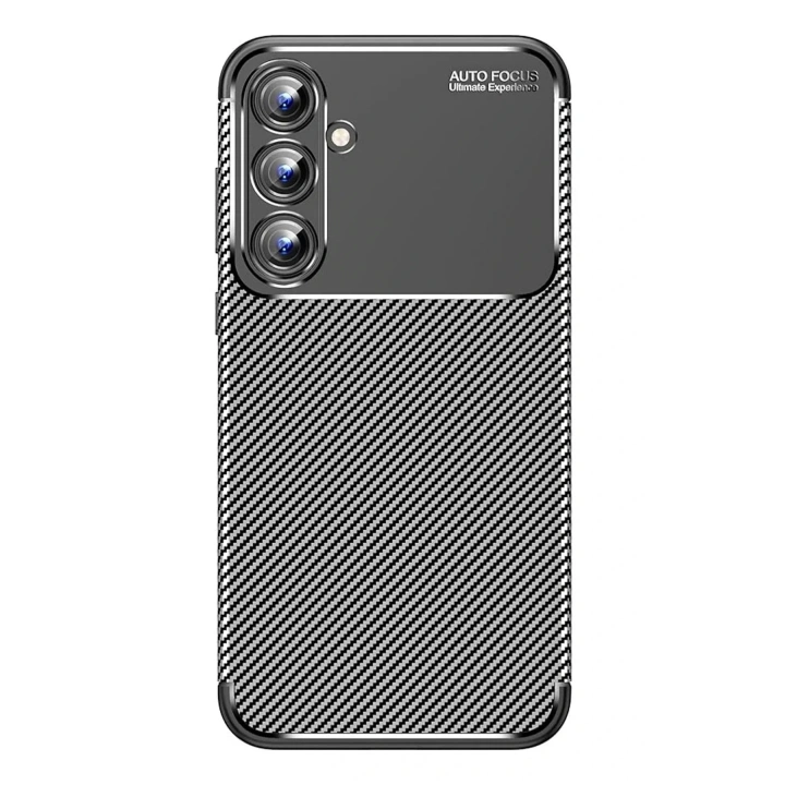 Mey İthalat®  Samsung Galaxy A15 4G Kılıf Auto Focus Karbon Kapak - Siyah