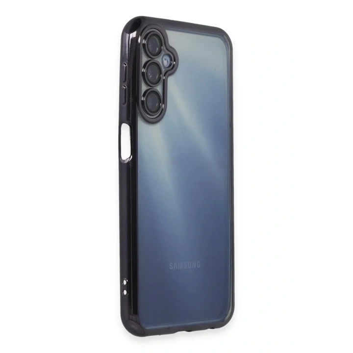 Mey İthalat®  Samsung Galaxy A15 4G Kılıf  Lensli Silikon - Mor